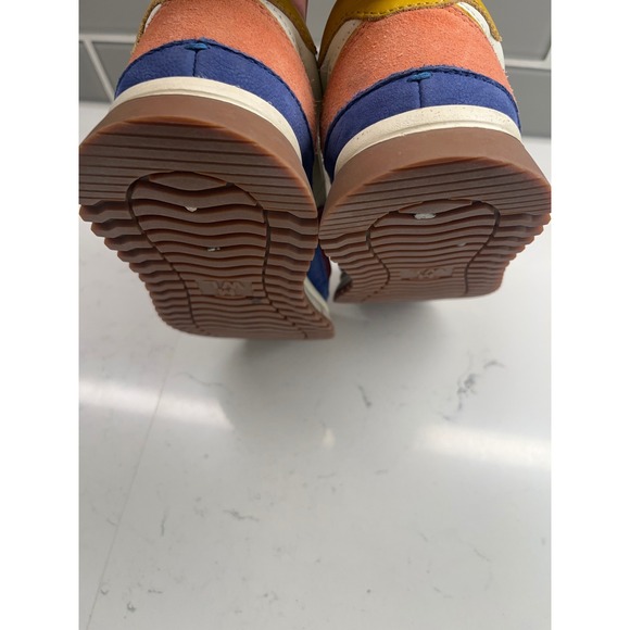 Madewell Women Running Sneakers Shoes Burgundy Cream Yellow Blue Size 8.5‎ - Picture 7 of 8